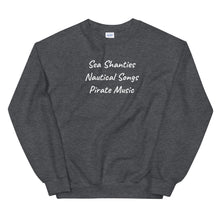Load image into Gallery viewer, Nautical Songs Cursive Unisex Sweatshirt