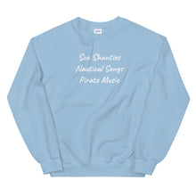 Load image into Gallery viewer, Nautical Songs Cursive Unisex Sweatshirt