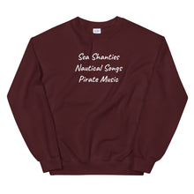 Load image into Gallery viewer, Nautical Songs Cursive Unisex Sweatshirt