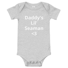 Load image into Gallery viewer, Daddy&#39;s Lil&#39; Seaman Baby Clothes Sea Shanty, Premium Product, Limited Edition, Limited Time Only, Unisex, One Size Fits Most Normal Sized Babies
