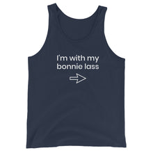 Load image into Gallery viewer, I&#39;m With my Bonnie Lass Sea Shanty Unisex Tank Top
